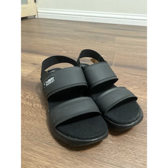 ASICS Gel-Quantum 90 Sling-Back Slides Sandals Size 6 Mens Black GEL-Cushion